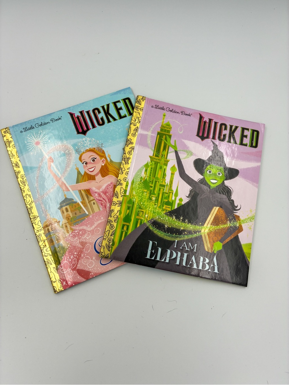Set Of WICKED Little Golden Books I Am Elphaba & I Am Glinda NEW